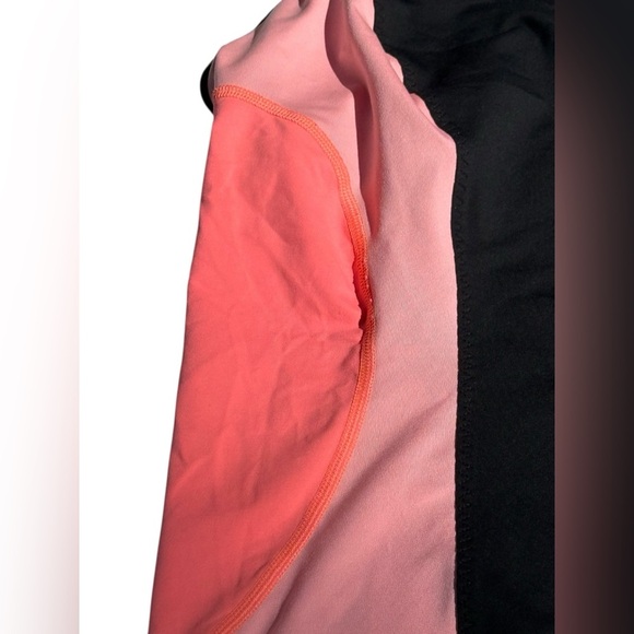 Lululemon Cardio Kick Tank Top Black / Bleached Coral Pink/Pop Orange Sz10 EUC - Picture 10 of 13